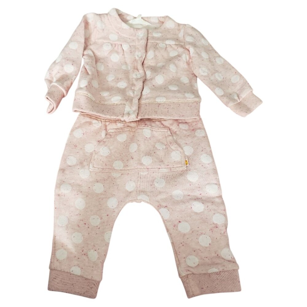 CT2173 C & C California Baby Girls Jacket and Pant Sweat Set 6-9 months